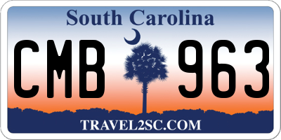 SC license plate CMB963
