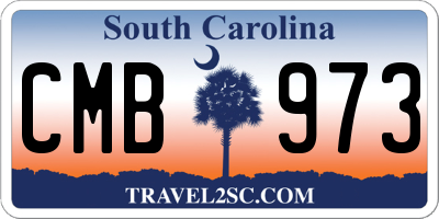 SC license plate CMB973