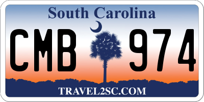 SC license plate CMB974