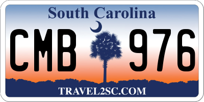 SC license plate CMB976