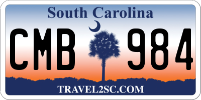 SC license plate CMB984