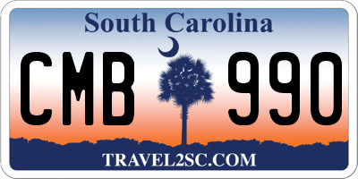 SC license plate CMB990