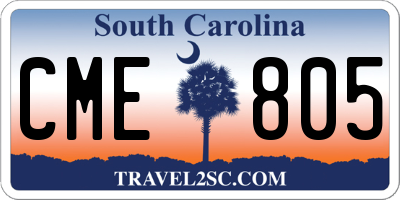 SC license plate CME805
