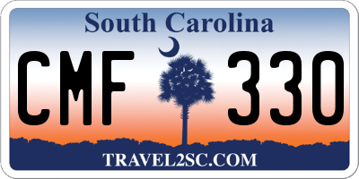 SC license plate CMF330