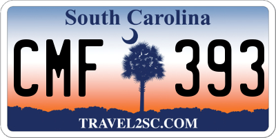 SC license plate CMF393