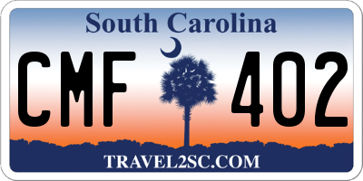 SC license plate CMF402