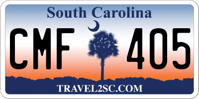 SC license plate CMF405