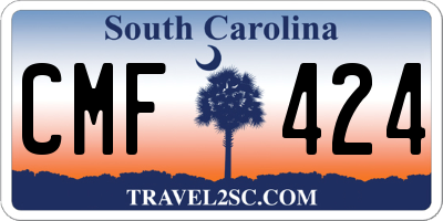 SC license plate CMF424