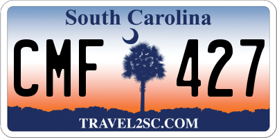 SC license plate CMF427