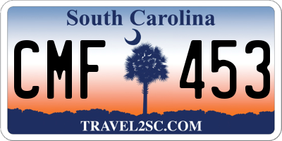 SC license plate CMF453
