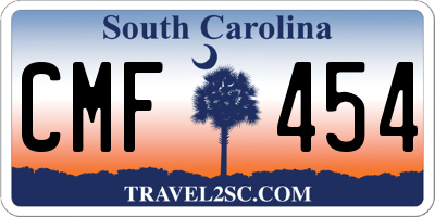 SC license plate CMF454