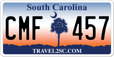 SC license plate CMF457