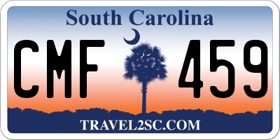 SC license plate CMF459