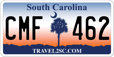 SC license plate CMF462