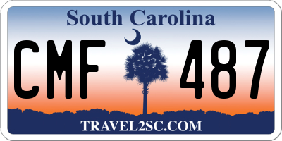SC license plate CMF487