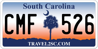 SC license plate CMF526