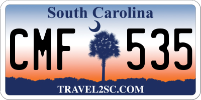 SC license plate CMF535