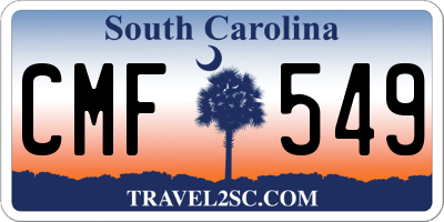 SC license plate CMF549