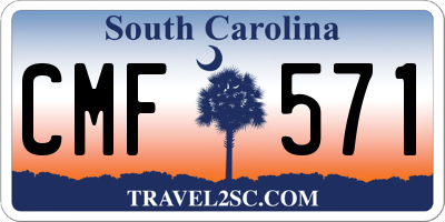SC license plate CMF571