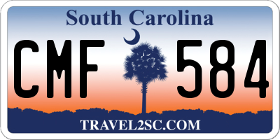 SC license plate CMF584