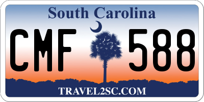 SC license plate CMF588