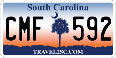 SC license plate CMF592