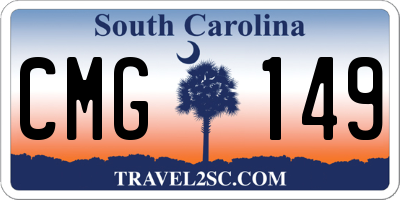SC license plate CMG149