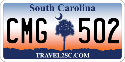 SC license plate CMG502