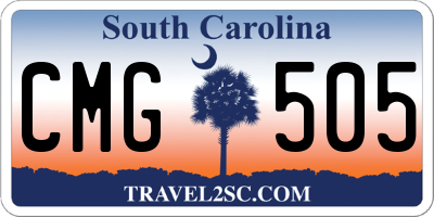SC license plate CMG505