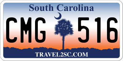 SC license plate CMG516