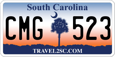 SC license plate CMG523