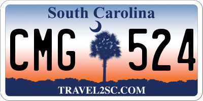 SC license plate CMG524