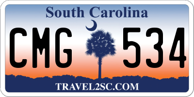 SC license plate CMG534