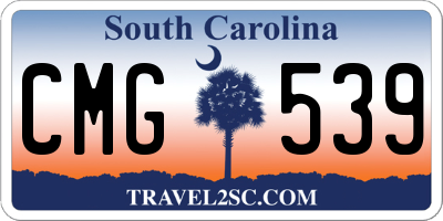SC license plate CMG539