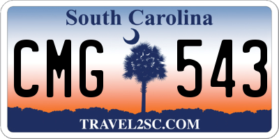 SC license plate CMG543