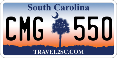SC license plate CMG550