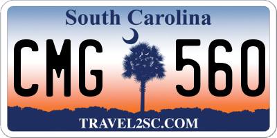 SC license plate CMG560
