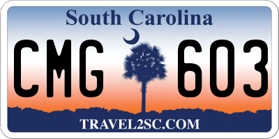 SC license plate CMG603