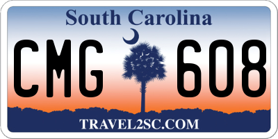 SC license plate CMG608
