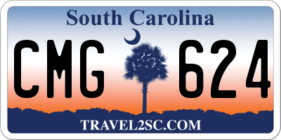 SC license plate CMG624