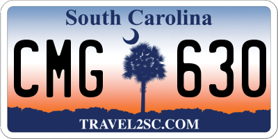 SC license plate CMG630