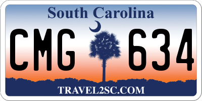 SC license plate CMG634