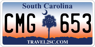 SC license plate CMG653