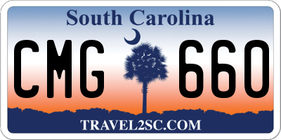 SC license plate CMG660