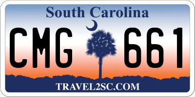 SC license plate CMG661