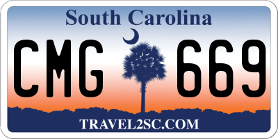 SC license plate CMG669