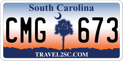 SC license plate CMG673