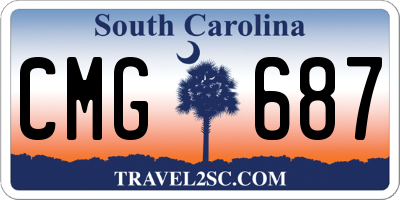 SC license plate CMG687