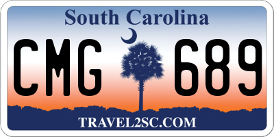 SC license plate CMG689