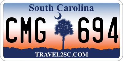 SC license plate CMG694